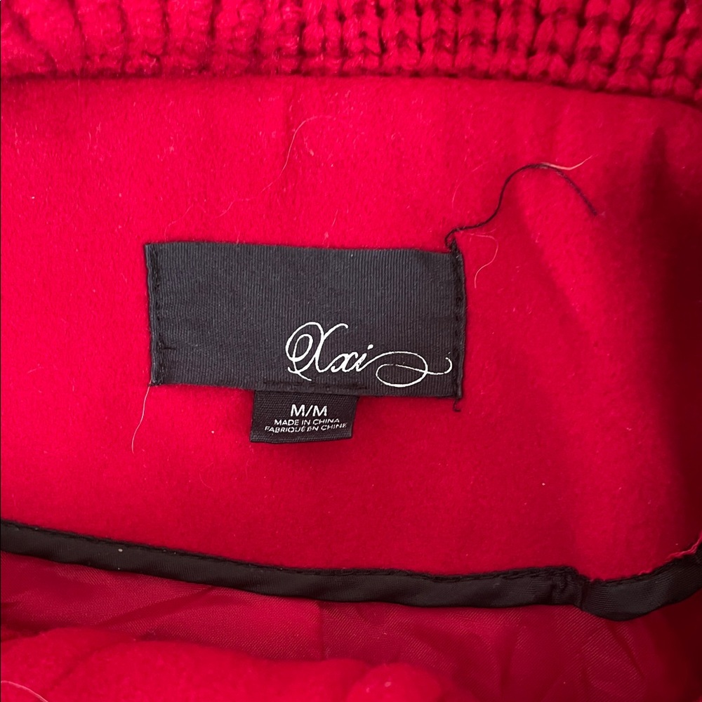 Forever XXI Red Button-Up Coat Sz M - Picture 2 of 12